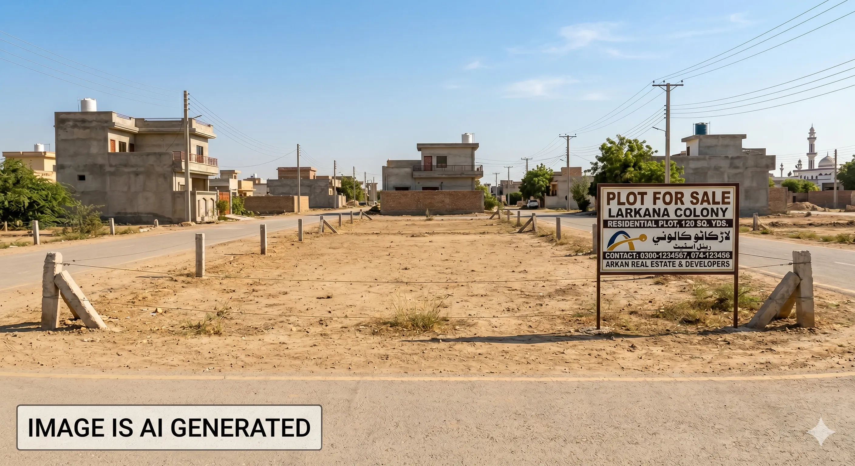 A great residential plot is available for sale.